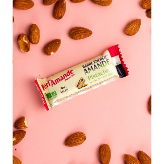 Barre Energie Pâte Amande Pistache Chocolat I Perl'Amande
