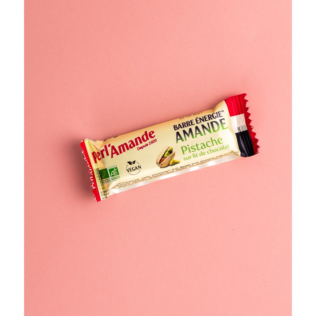 Energy Bar Almond Paste Pistachio Chocolate I Perl'Amande
