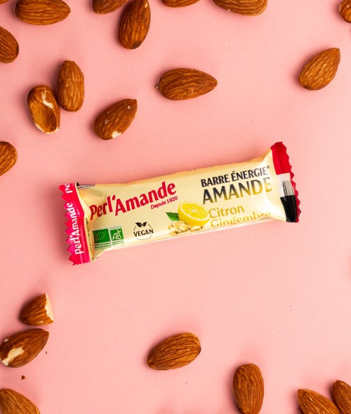 Almond Paste Lemon Ginger Energy Bar I Perl’Amande