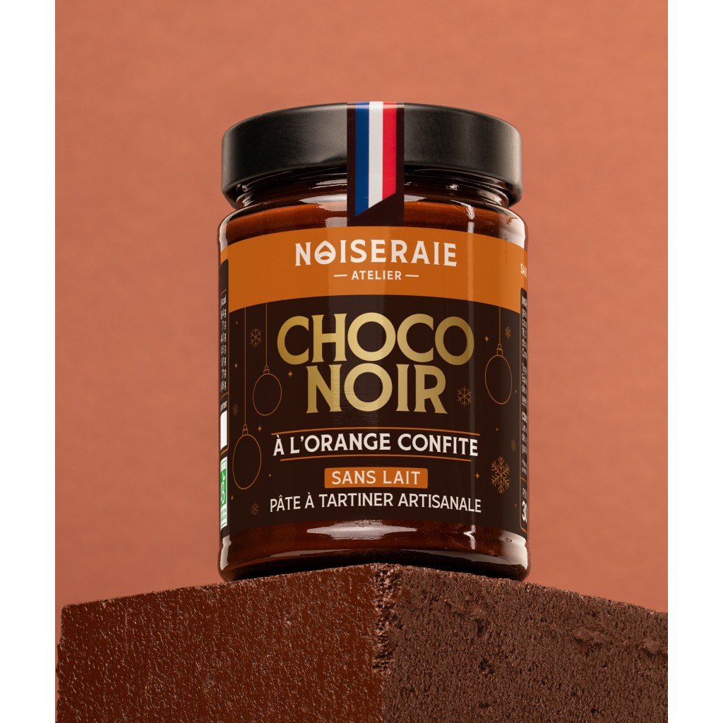 Pâte à tartiner Choco Noir Orange Confite I Noiseraie