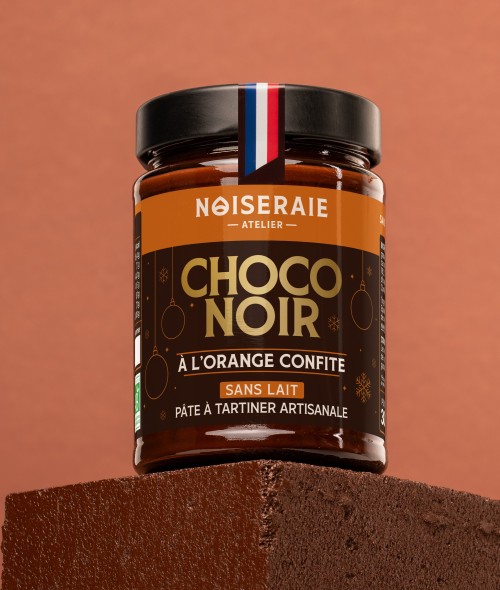 Pâte à tartiner Choco Noir Orange Confite I Noiseraie