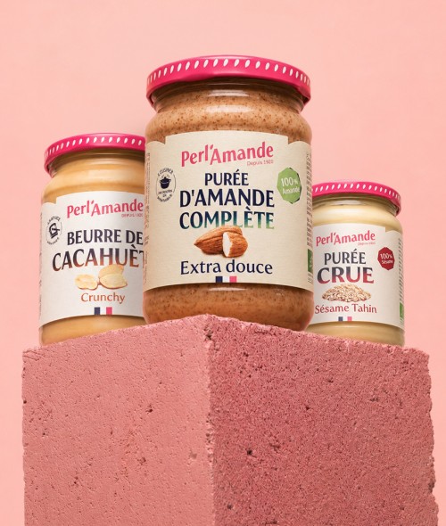 Lot de 3 purées (extra-douce, cacahuète, sésame tahin)