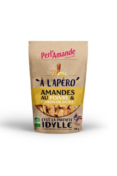 Apéro Amandes Citron Poivre Bio | Perl'Amande
