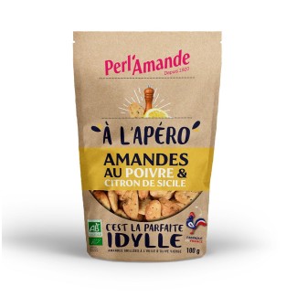 Apéro Amandes Citron Poivre Bio | Perl'Amande
