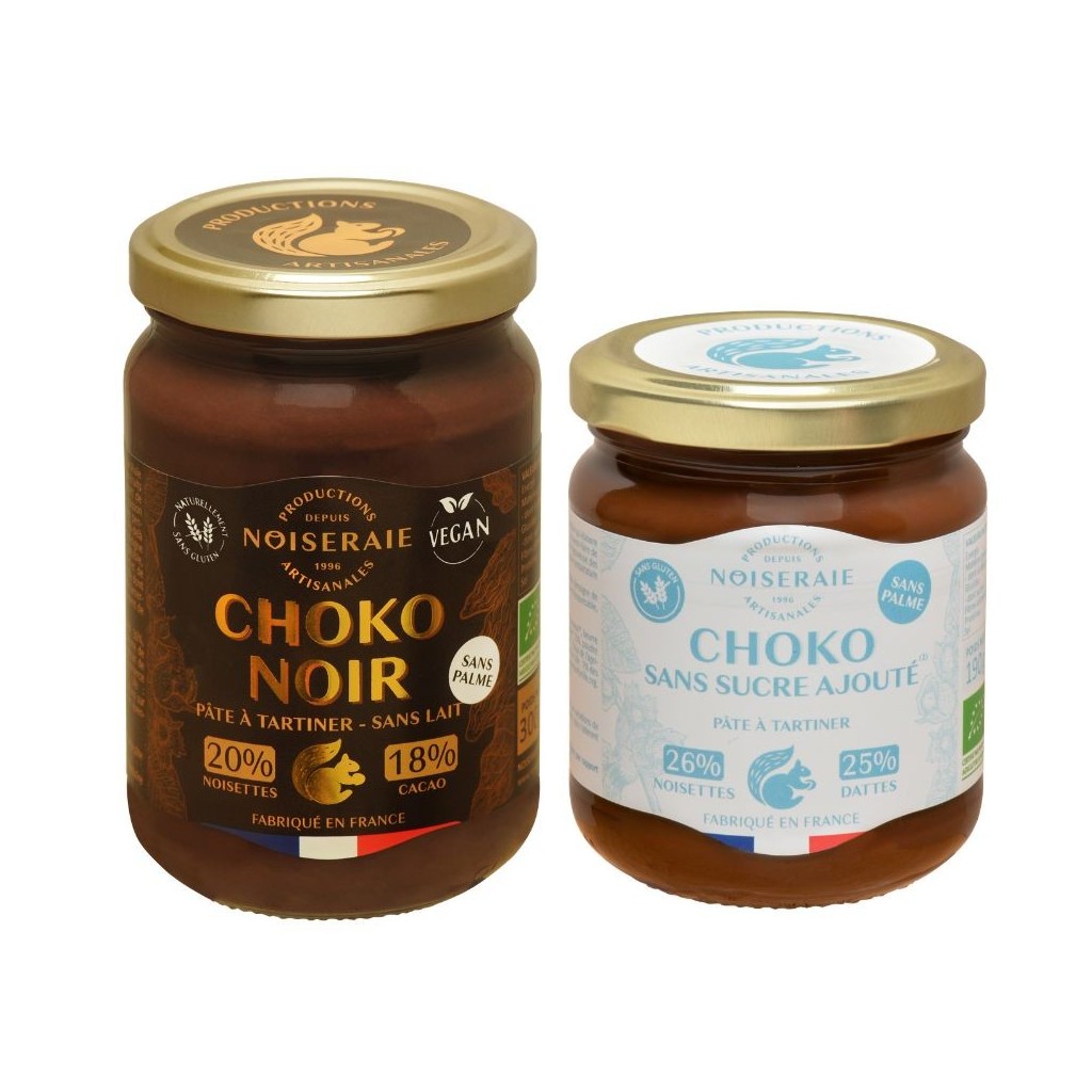 Lot Choko noir et Sans Sucres Ajouté