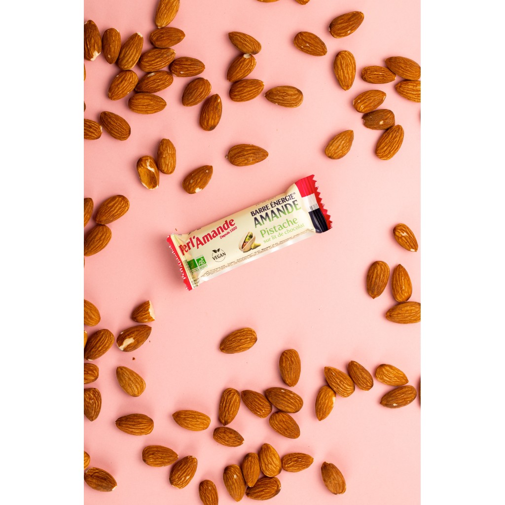 Barre Energie Pâte Amande Pistache Chocolat I Perl'Amande