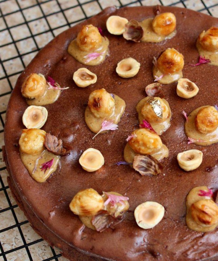 Fondant chocolat mascarpone praliné