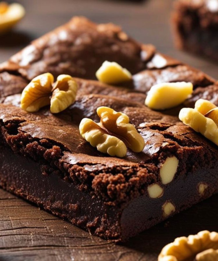 Brownie aux noix et purée d'amande