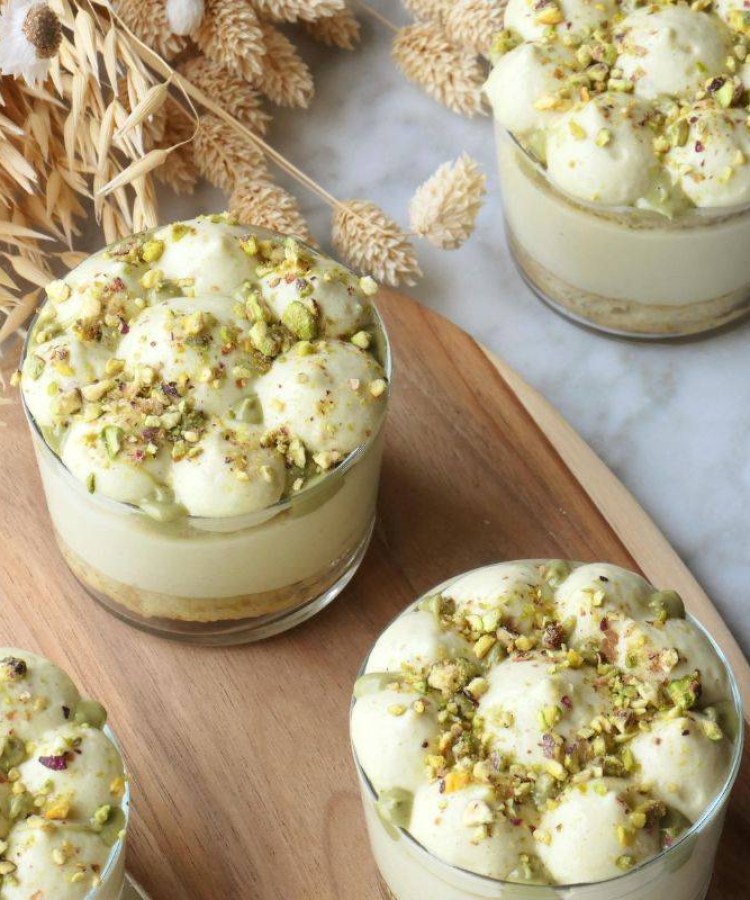 Tiramisu pistache et fleur d'oranger