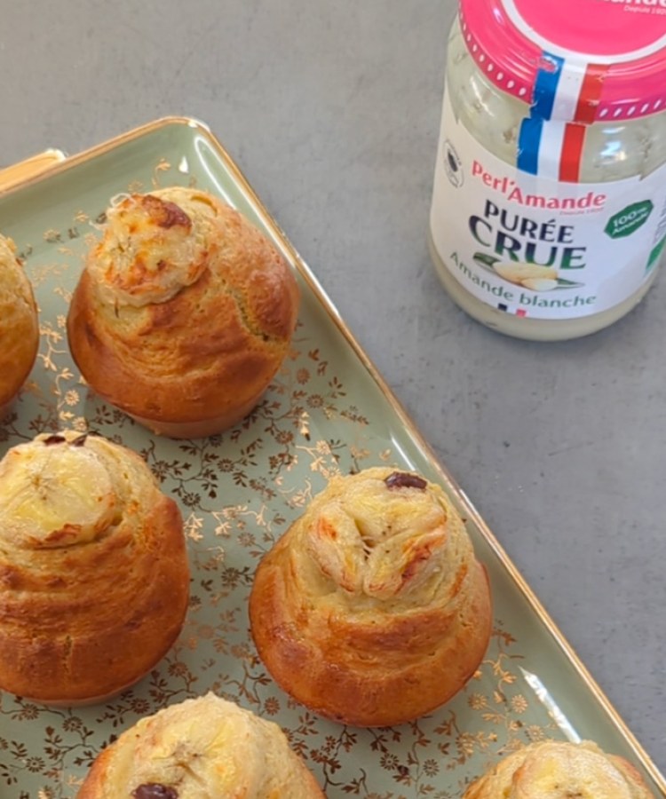 Muffins banane, chocolat et amande By @lejournaldune_diet