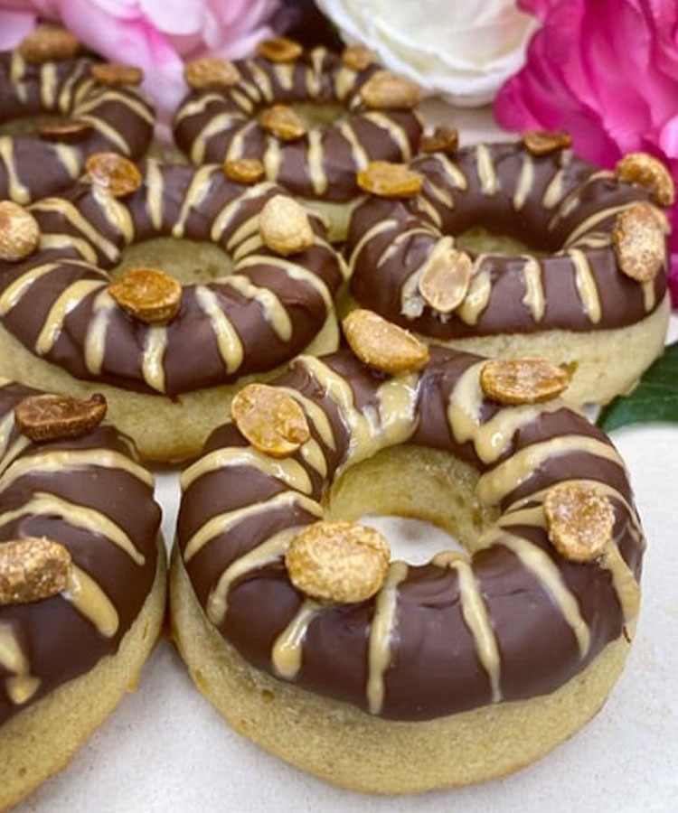 Donuts tigrés cacahuètes