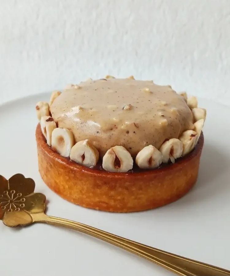 Tartelettes praliné chocolat et glaçage rocher praliné
