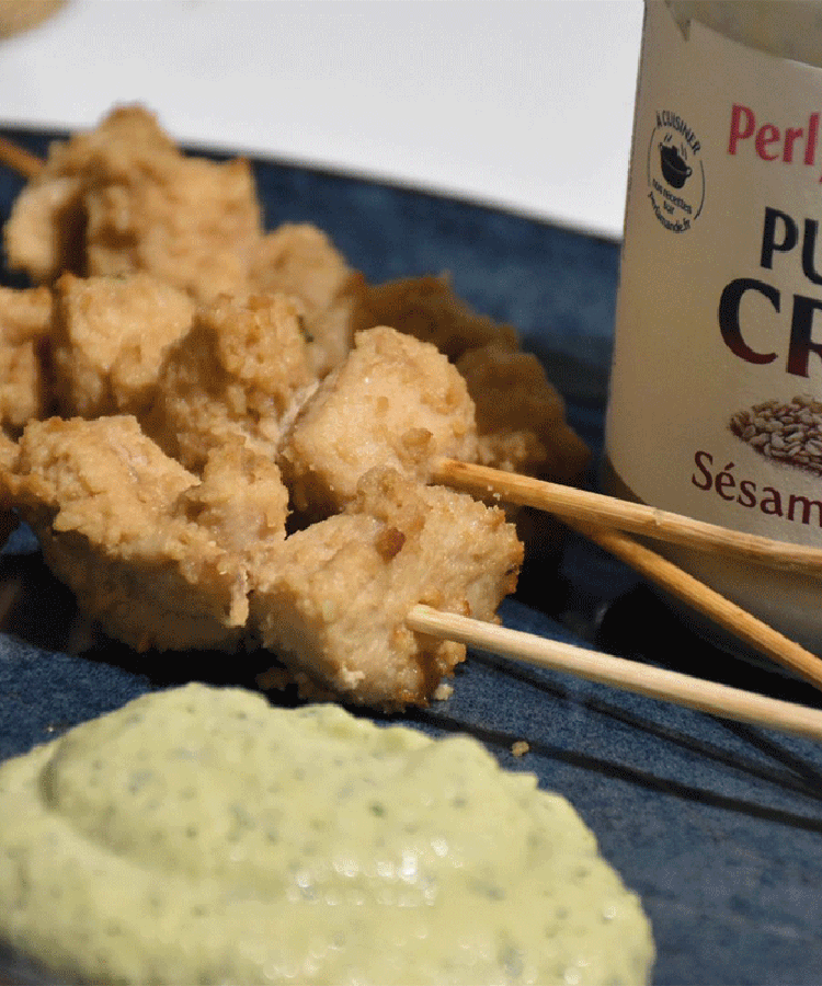 Brochette de poulet et houmous au tahin by MissV91