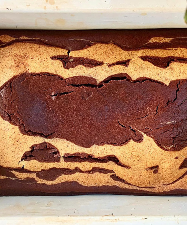 Gâteau marbré au lait d'amande Amandina