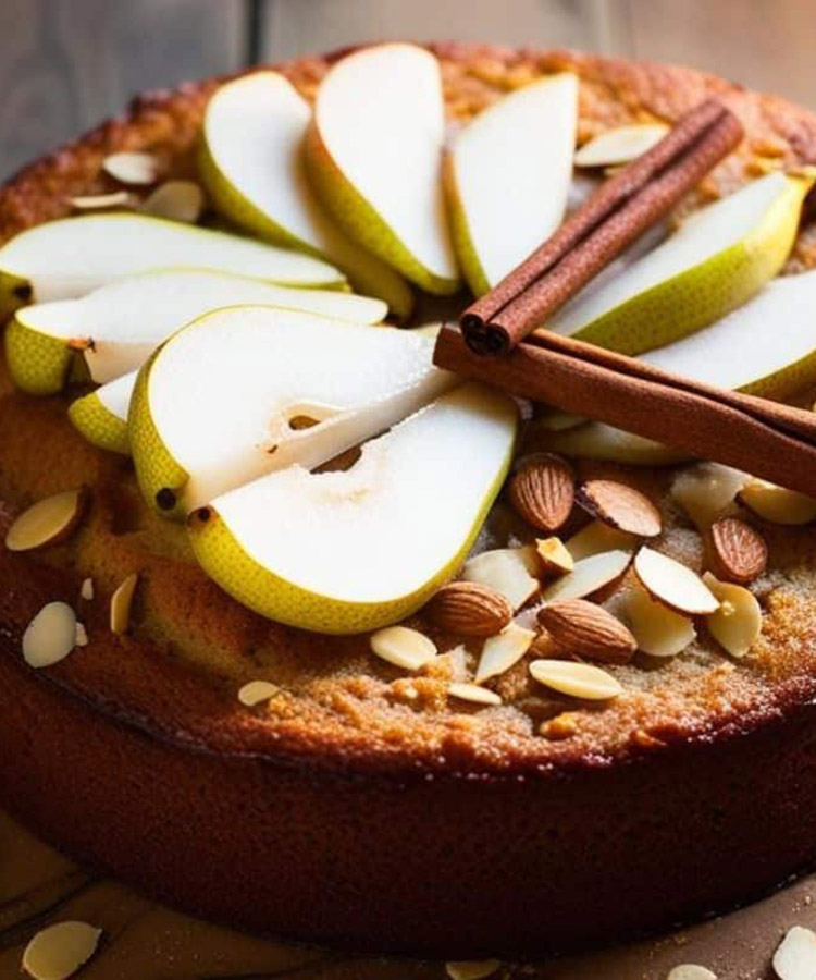 Gâteau aux poires et purée chaï