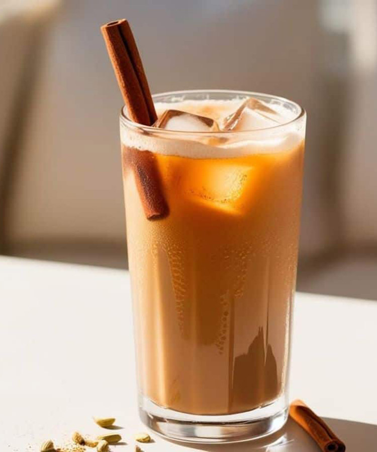 Chaï latté glacé à la purée chaï