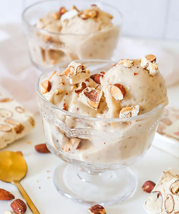 Une glace nougat