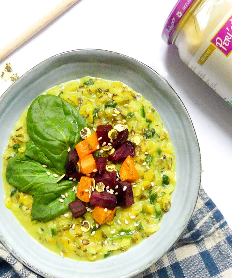 Porridge crémeux & salé @Eveisvegan