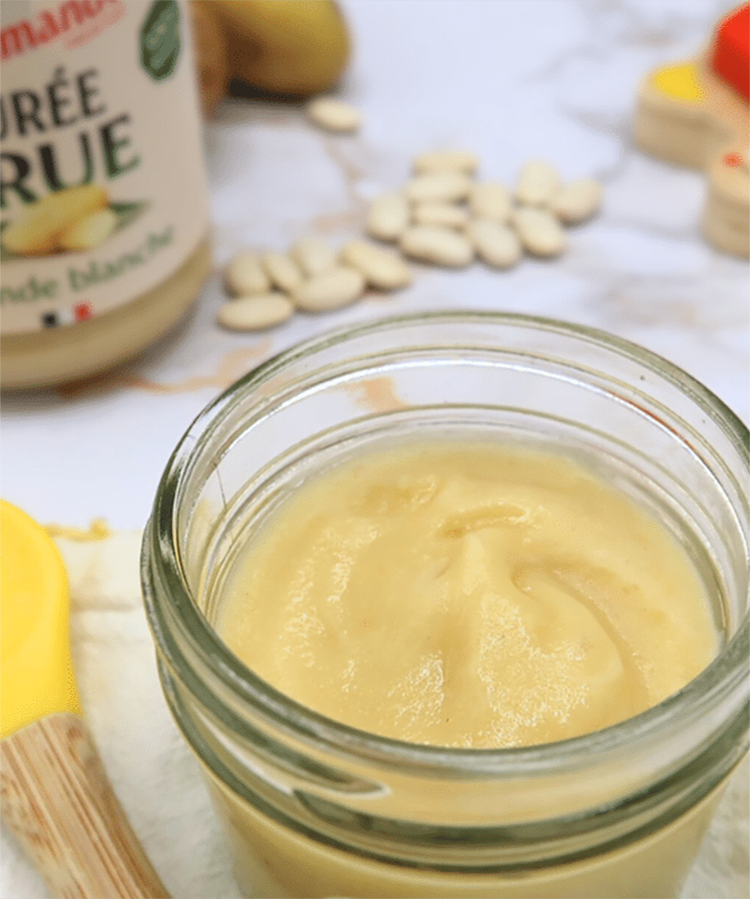purée de pommes de terre, haricots blancs et purée d’amande blanche by Petit mais Veggie