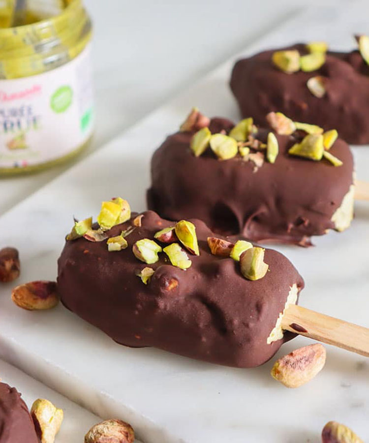 Glaces pistache-chocolat maison by viesansgluten