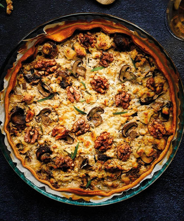 Tarte aux Champignons et Amandina Cuisine by Happy and Veggy