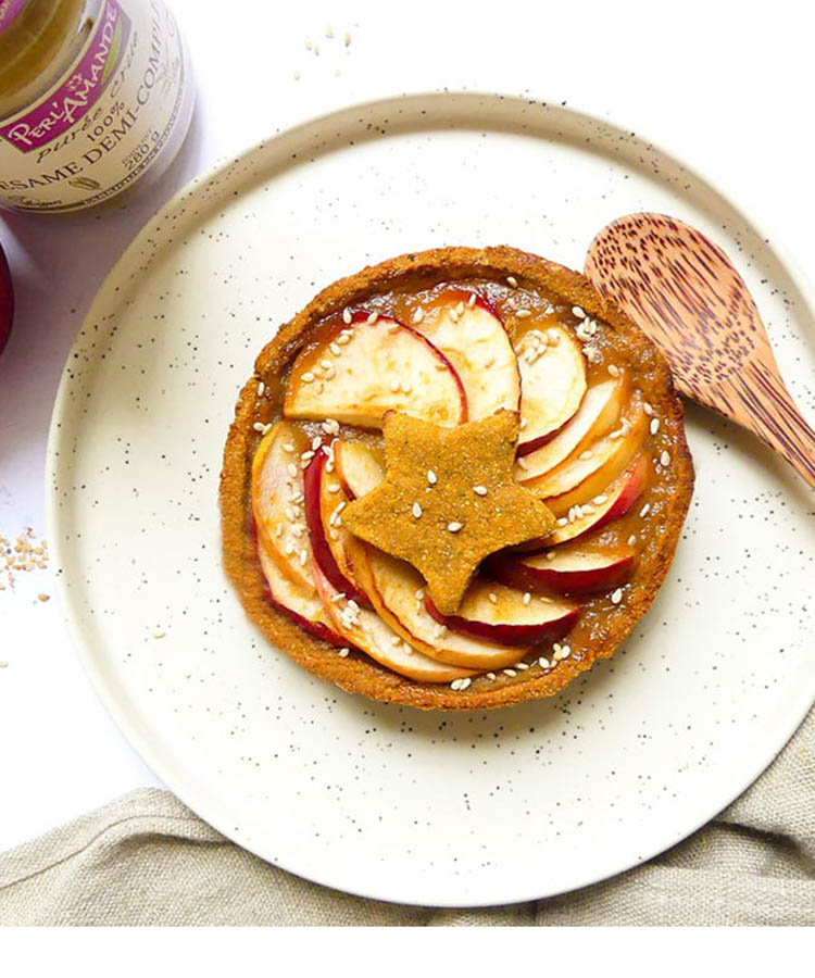 Tartelette pomme sésame@Eveisvegan