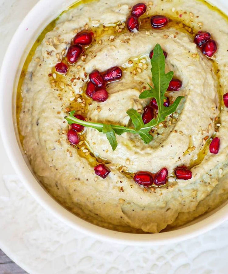 Tartinade d'aubergines au tahin et amande blanc by Happy and veggy