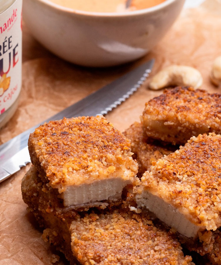 Bâtonnets de tofu panés aux noix