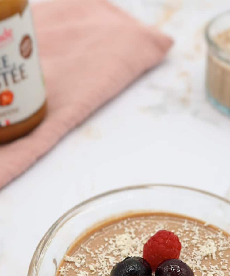 Crème caroube-noisette by Petit mais veggie