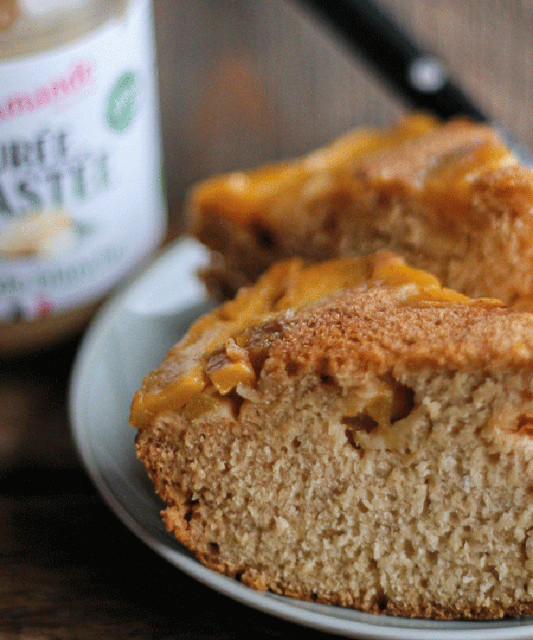 Gâteau mangue a la purée amande toastée @Plante ton assiette
