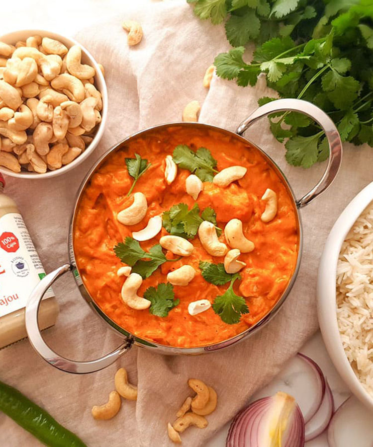 Poulet au curry à la purée crue noix de cajou by @Vie sans gluten